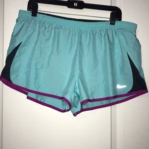 Tiffany Blue Nike Shorts With Magenta Lining